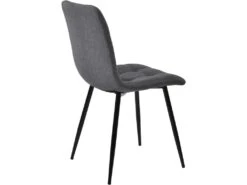 Lot De 4 Chaises De Salle à Manger - Structure En Métal - Tissu En Velours - Gris Clair -Mobilier De Restaurant chaise 22860747