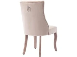 Lot De 2 Chaises De Salle à Manger En Velours - Matelassage De Boutons - Beige 8 Lot De 2 Chaises De Salle à Manger En Velours - Matelassage De Boutons - Beige -Mobilier De Restaurant chaise 22860757
