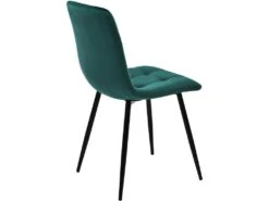 Lot De 4 Chaises De Salle à Manger - Structure En Métal - Tissu En Velours - Vert -Mobilier De Restaurant chaise 22860765