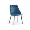 Chaise MARIA Velours Bleu, Dimensions: H84 X L47 X P54 Cm, Idéal Pour Une Salle A Manger Design Et Moderne