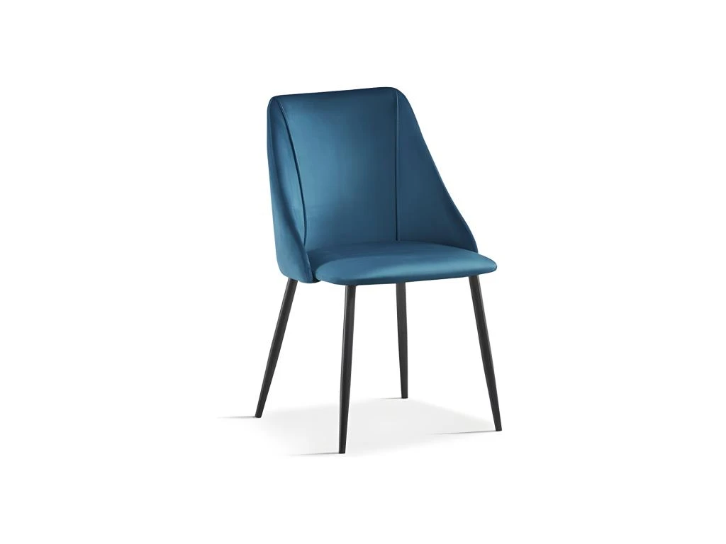 Chaise MARIA Velours Bleu, Dimensions: H84 X L47 X P54 Cm, Idéal Pour Une Salle A Manger Design Et Moderne 1 Chaise MARIA Velours Bleu, Dimensions: H84 X L47 X P54 Cm, Idéal Pour Une Salle A Manger Design Et Moderne