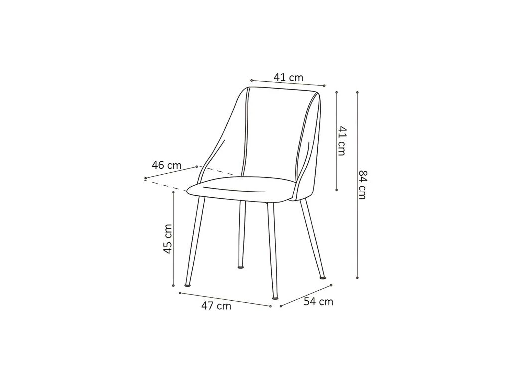 Chaise MARIA Velours Bleu, Dimensions: H84 X L47 X P54 Cm, Idéal Pour Une Salle A Manger Design Et Moderne 3 Chaise MARIA Velours Bleu, Dimensions: H84 X L47 X P54 Cm, Idéal Pour Une Salle A Manger Design Et Moderne – Image 3