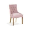 Chaise ROYA Tissus Rose, Dimension H93 X L56 X P60, Idéal Pour Votre Cuisine Ou Salle à Manger