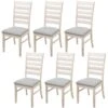 Lot De 6 Chaises De Salle à Manger Cuisine Chaise Tissu Gris Et Bois Massif Clair 04_0000850