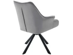 Lot De 2 Chaises En Patchwork De Velours - Pieds En Métal - Gris 7 Lot De 2 Chaises En Patchwork De Velours - Pieds En Métal - Gris -Mobilier De Restaurant chaise 22934675