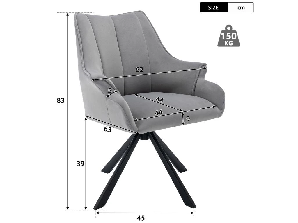 Lot De 2 Chaises En Patchwork De Velours - Pieds En Métal - Gris 5 Lot De 2 Chaises En Patchwork De Velours - Pieds En Métal - Gris – Image 5