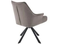 Lot De 2 Chaises En Patchwork De Velours - Pieds En Métal - Taupe -Mobilier De Restaurant chaise 22935403