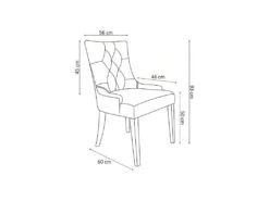 Chaise ROYA Velours Beige, Pieds Antique Brossé, Dimension H93 X L57 X P60 Cm, Idéal Pour Votre Cuisine Ou Salle à Manger -Mobilier De Restaurant chaise 22989749