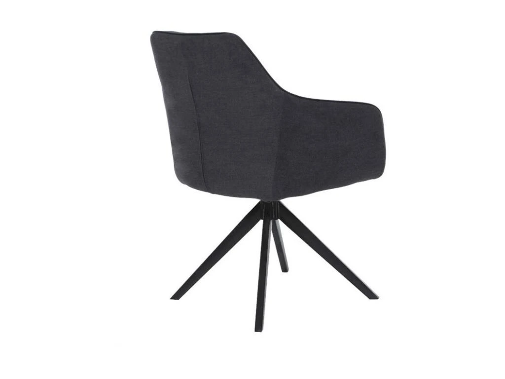 Chaise MUSE - Avec Accoudoirs - Tissu - Anthracite 4 Chaise MUSE - Avec Accoudoirs - Tissu - Anthracite – Image 4