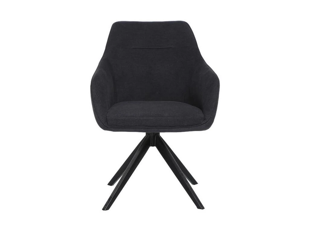 Chaise MUSE - Avec Accoudoirs - Tissu - Anthracite 3 Chaise MUSE - Avec Accoudoirs - Tissu - Anthracite – Image 3