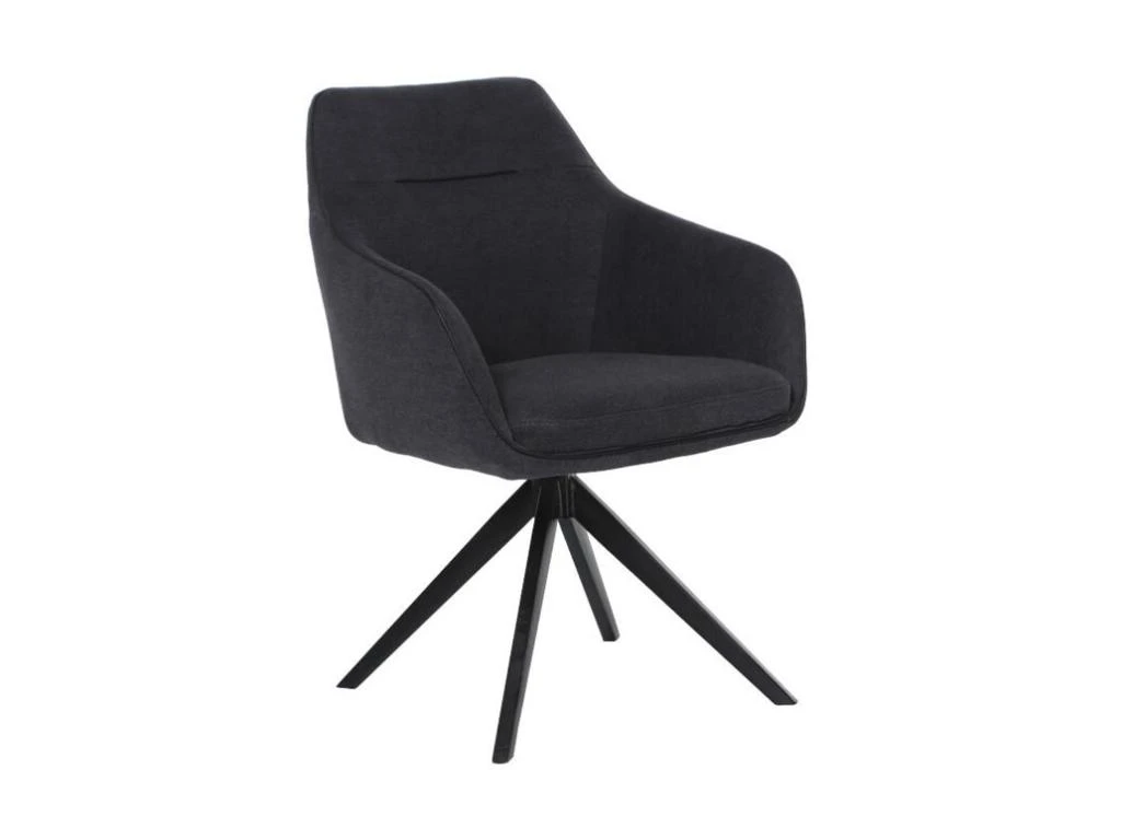 Chaise MUSE - Avec Accoudoirs - Tissu - Anthracite 1 Chaise MUSE - Avec Accoudoirs - Tissu - Anthracite