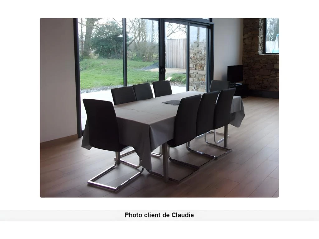 Lot De 4 Chaises LIRICA - Simili Gris 9 Lot De 4 Chaises LIRICA - Simili Gris – Image 9