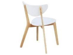 Lot De 6 Chaises CARINE - Hévéa Massif Et MDF - Blanc -Mobilier De Restaurant chaise 258379