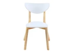 Lot De 6 Chaises CARINE - Hévéa Massif Et MDF - Blanc -Mobilier De Restaurant chaise 258381
