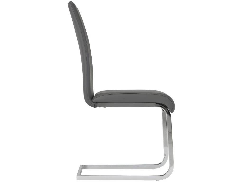 Lot De 4 Chaises LIRICA - Simili Gris 6 Lot De 4 Chaises LIRICA - Simili Gris – Image 6