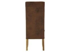 Lot De 2 Chaises SANTOS - Microfibre Aspect Cuir Vieilli - Pieds Bois Clair -Mobilier De Restaurant chaise 268401