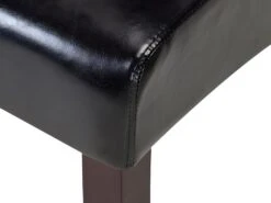 Lot De 2 Chaises ROVIGO - Simili Marron Brillant - Pieds Bois Foncé -Mobilier De Restaurant chaise 268715