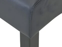 Lot De 2 Chaises ROVIGO - Simili Gris Mat - Pieds Bois Noir -Mobilier De Restaurant chaise 268791