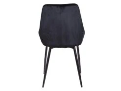 Lot De 6 Chaises - Velours Et Métal Noir - Noir - MASURIE -Mobilier De Restaurant chaise 283235