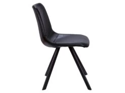 Lot De 2 Chaises LUBINE - Simili - Noir -Mobilier De Restaurant chaise 284305