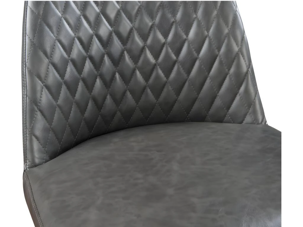 Lot De 2 Chaises JOPLIN - Simili & Métal - Anthracite 6 Lot De 2 Chaises JOPLIN - Simili & Métal - Anthracite – Image 6