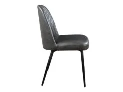 Lot De 6 Chaises JOPLIN - Simili & Métal - Anthracite -Mobilier De Restaurant chaise 319389