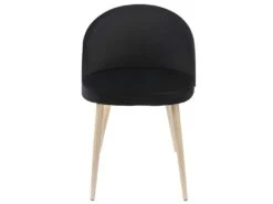 Lot De 2 Chaises LILLY - Velours - Noir -Mobilier De Restaurant chaise 323035