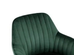 Chaise Avec Accoudoirs - Velours Et Métal Effet Bois - Vert Foncé - ELEANA -Mobilier De Restaurant chaise 3299249