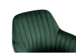Lot De 2 Chaises Avec Accoudoirs - Velours Et Métal Effet Bois - Vert Foncé - ELEANA -Mobilier De Restaurant chaise 3299507