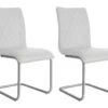 Lot De 2 Chaises WESTON - Simili - Blanc