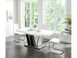 Lot De 2 Chaises WESTON - Simili - Blanc -Mobilier De Restaurant chaise 338305