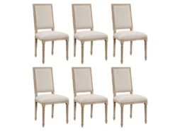 Lot De 2 Chaises AMBOISE - Tissu & Bois De Chêne - Noir -Mobilier De Restaurant chaise 351605