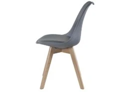 Lot De 6 Chaises JODY - Polypropylène Et Hêtre - Gris -Mobilier De Restaurant chaise 356343