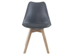 Lot De 6 Chaises JODY - Polypropylène Et Hêtre - Gris -Mobilier De Restaurant chaise 356347