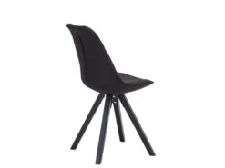 Lot De 2 Chaises Scandinaves ANEYA - Tissu & Pieds Hévéa - Noir -Mobilier De Restaurant chaise 364765