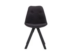 Lot De 2 Chaises Scandinaves ANEYA - Tissu & Pieds Hévéa - Noir -Mobilier De Restaurant chaise 364767