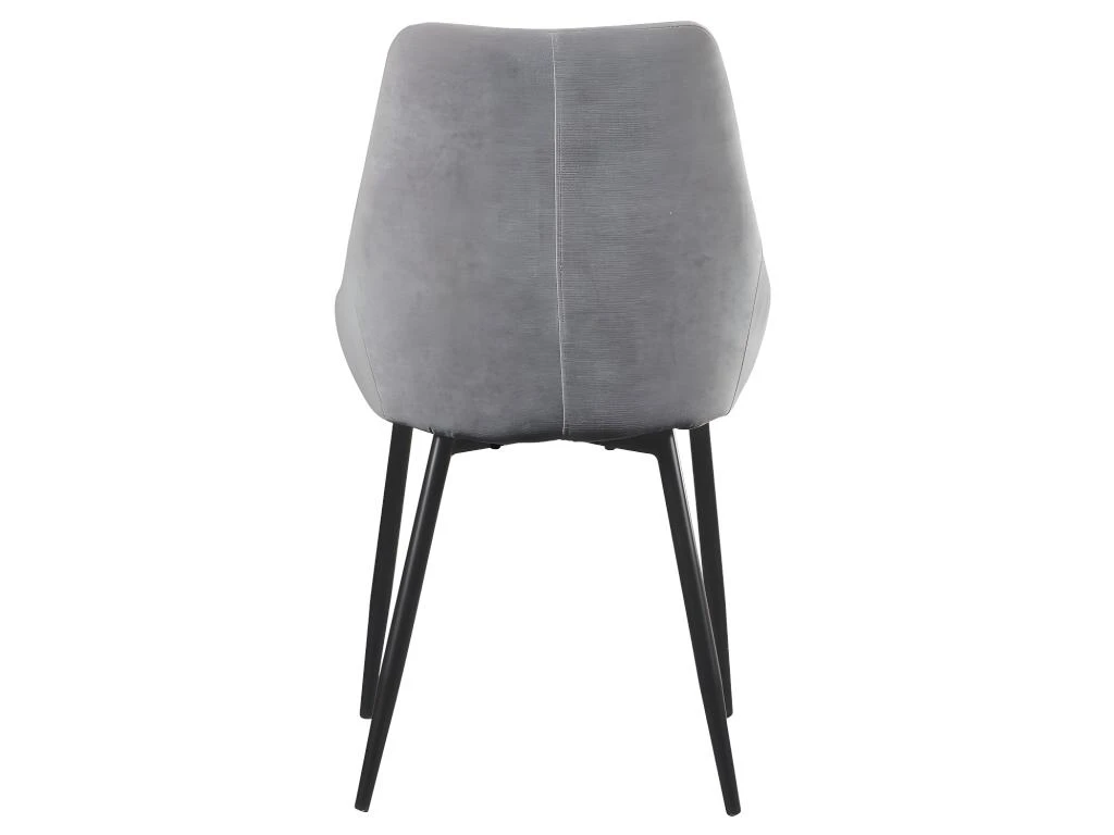 Lot De 6 Chaises MASURIE - Tissu - Gris 5 Lot De 6 Chaises MASURIE - Tissu - Gris – Image 5