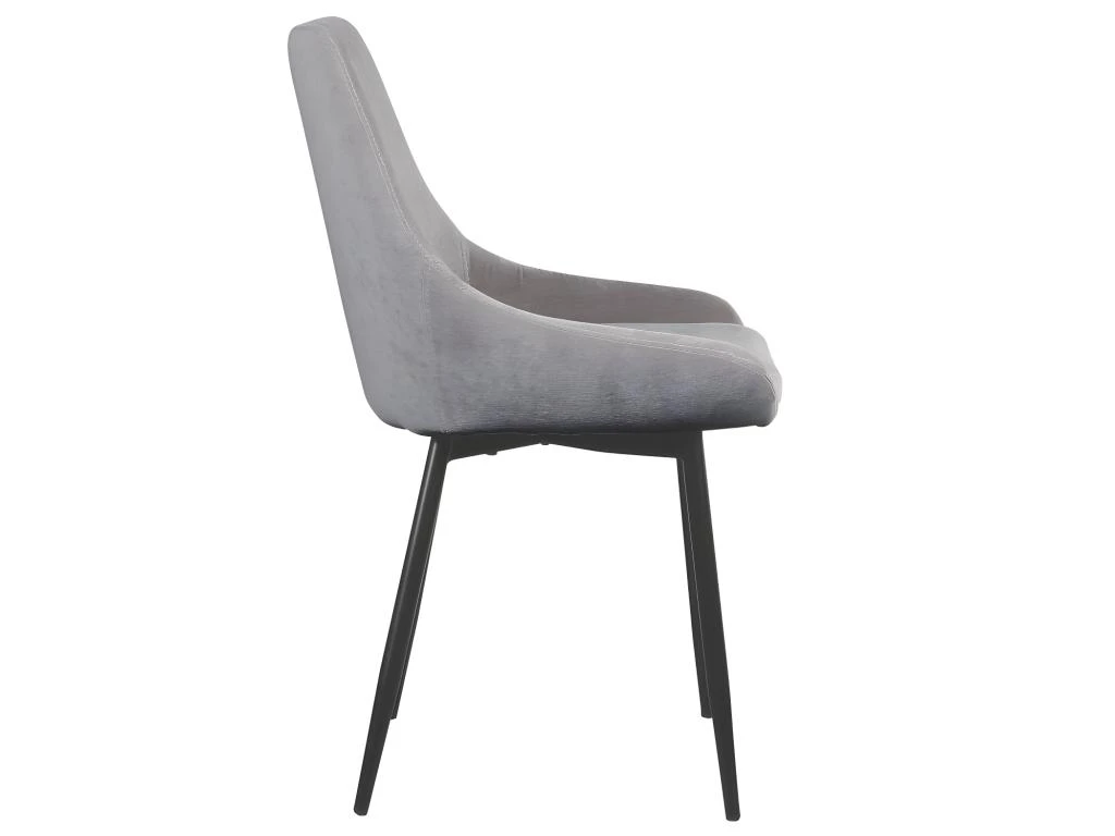 Lot De 6 Chaises MASURIE - Tissu - Gris 4 Lot De 6 Chaises MASURIE - Tissu - Gris – Image 4