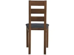 Lot De 2 Chaises ALCINO - Hêtre Et Tissu - Coloris : Noyer Et Anthracite -Mobilier De Restaurant chaise 388267