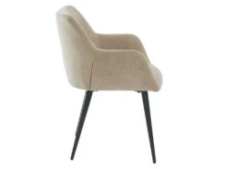 Lot De 2 Chaises - Avec Accoudoirs - Tissu Et Métal - Beige - HEKA 11 Lot De 2 Chaises - Avec Accoudoirs - Tissu Et Métal - Beige - HEKA -Mobilier De Restaurant chaise 389601