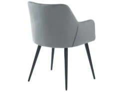 Lot De 2 Chaises Avec Accoudoirs - Velours Et Métal - Gris - PEGA De Pascal MORABITO 9 Lot De 2 Chaises Avec Accoudoirs - Velours Et Métal - Gris - PEGA De Pascal MORABITO -Mobilier De Restaurant chaise 389625