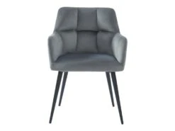 Lot De 2 Chaises Avec Accoudoirs - Velours Et Métal - Gris - PEGA De Pascal MORABITO 8 Lot De 2 Chaises Avec Accoudoirs - Velours Et Métal - Gris - PEGA De Pascal MORABITO -Mobilier De Restaurant chaise 389629