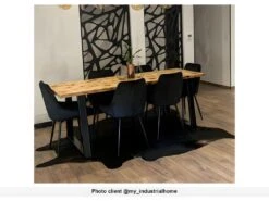 Lot De 6 Chaises - Velours Et Métal Noir - Noir - MASURIE -Mobilier De Restaurant chaise 393053