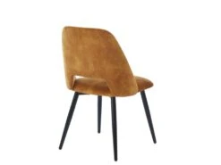 Lot De 2 Chaises LIDA - Tissu Effet Velours Et Métal - Jaune Moutarde 13 Lot De 2 Chaises LIDA - Tissu Effet Velours Et Métal - Jaune Moutarde -Mobilier De Restaurant chaise 394723