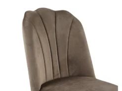 Lot De 2 Chaises ROSARIO - Effet Velours Et Métal Noir - Taupe -Mobilier De Restaurant chaise 397631