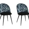 Lot De 2 Chaises PALMERA - Tissu Et Métal - Motif Palmier