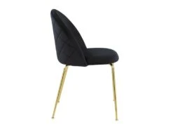 Lot De 6 Chaises - Velours Et Métal Doré - Noir - MELBOURNE 10 Lot De 6 Chaises - Velours Et Métal Doré - Noir - MELBOURNE -Mobilier De Restaurant chaise 404273