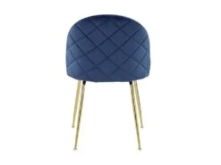 Lot De 2 Chaises - Velours Et Métal Doré - Bleu - MELBOURNE -Mobilier De Restaurant chaise 404427