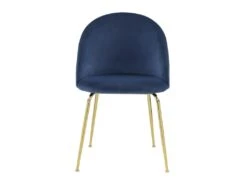Lot De 6 Chaises - Velours Et Métal Doré - Bleu - MELBOURNE 10 Lot De 6 Chaises - Velours Et Métal Doré - Bleu - MELBOURNE -Mobilier De Restaurant chaise 404435