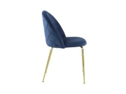 Lot De 6 Chaises - Velours Et Métal Doré - Bleu - MELBOURNE 11 Lot De 6 Chaises - Velours Et Métal Doré - Bleu - MELBOURNE -Mobilier De Restaurant chaise 404437